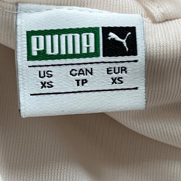 Puma Womens Ivory Fleece Zip-Up Hoodie With Hood  Cozy Ribbed Hem Sz XS - Picture 6 of 7